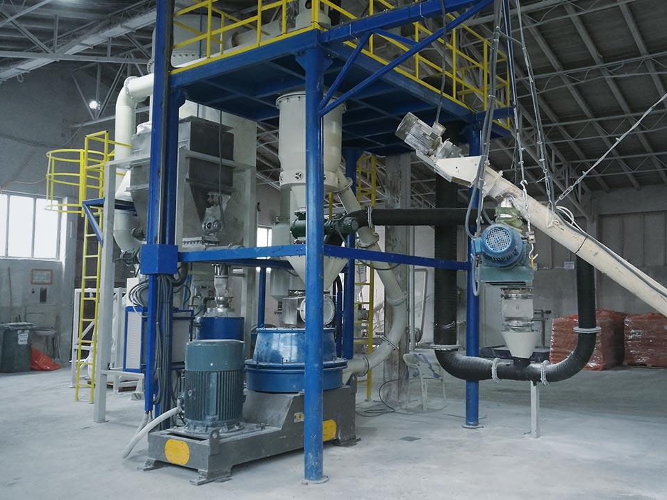 A heavy calcium carbonate modification production line  in Serbia